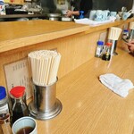 なんどき屋 - カウンター5席の店内