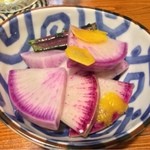らぢお - 「紫大根の浅漬」200円