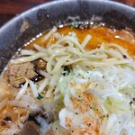 麺や 蒼 - 海老香味ラーメン　麺アップ