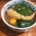 萩の茶屋 - 天ぷらうどん　1100円