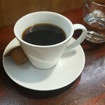 キッチン ブルー グローブ - ホットコーヒーのアップ