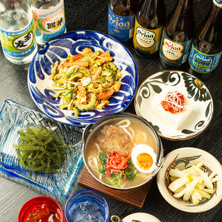 沖縄から取り寄せる食材を使用した本格沖縄料理