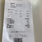 富士見うどん - レシート
      2024/03/07
      温かけうどん 290円
      麺増量 1玉 120円
      天ぷら 各150円
      ・紅しょうが かきあげ
      ・鶏ささみ
      ・いかげそ
      ✳︎ネギ、天かす、生姜、紅生姜 無料