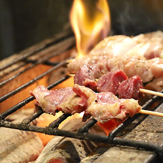 Crunchy on the outside and juicy on the inside♪ Our proud yakitori made with domestically produced morning chicken◎