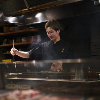 Delicious Hakata Grilled skewer right in front of the counter!