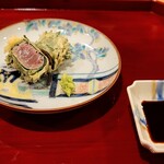 銀座 きた川 - 鮪脳天　山葵醤油