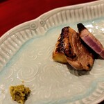 銀座 きた川 - 葱が隠れてる