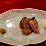 銀座 きた川 - 玉鋼　鴨　柚子胡椒