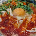 丸源ラーメン - 辛肉そば、アップ