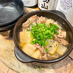 Stewed Japanese beef tendon and radish