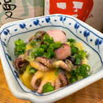 Eating rice octopus at Sumiso