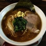 ラーメン ヤスオ - らーめん（細麺） 750円　普通盛 生姜