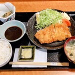 茶寮 ふ川 - 道産豚のとんかつ膳