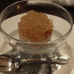 エノテカ・ラ・リコルマ - 野付産ほたてと散布産ばふんうにのタルタル　柚子の香り