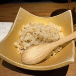 創作鉄板 粉者東京 - ガーリックライスも美味