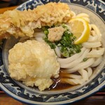 Kamatake Udon Akashiyaki - ちく玉天ぶっかけ（温）