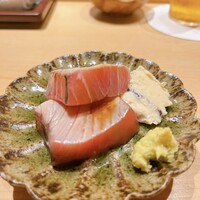 すが弥 - メジマグロのバターソテー　ブルーチーズからトリュフチーズに変わりましたがこっちの方が好み