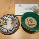 SUSHI BANYA KAI - 鯛と泡雪塩•胡麻豆腐