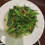 玉華園 - 空芯菜のニンニク炒め！