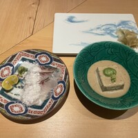 SUSHI BANYA KAI 品川店 - 鯛と泡雪塩•胡麻豆腐