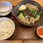 ガスト - 料理写真:博多明太もつ鍋(あごだし醤油)ごはん付き！