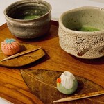 OKU - 和菓子の抹茶セット