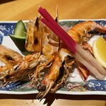 お福寿司 - 車海老の焼き