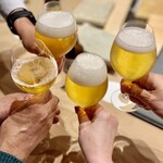 Sushiyano Taigo - 八海山酒造のビールで乾杯