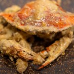 中華ダイニング 一途一心 - 2024.3 鹹蛋の卵黄とワタリガニ炒め