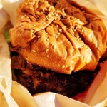 Burger's Cafe Beach Story - プレミアムベーコンバーガー（1766円） ポテトLサイズ変更（+110円）