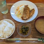 紋蔵 - 料理写真:アジフライ定食￥600-