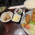 島田橋やぶ - カキフライ定食