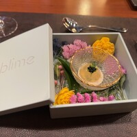 銀座 鉄板焼き Sublime - 白海老　ずわい蟹　キャビア
