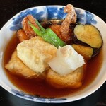 Obuse Yoritsuki Ryourikurabu Ginza - 豆腐と鶏の揚げ出しアップ