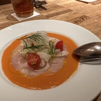 CICADA - ぶりのカルパッチョ、ブラッドオレンジ