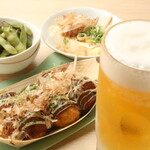 大阪ミナミのたこいち - 生ビールセット
