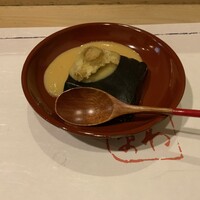 日本料理 川島 - 胡麻豆腐 柚子味噌 ふきのとう