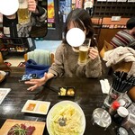 Taishuu Izakaya Nondakure - お通しだけでお酒進むほど美味しかった！！！塩キャベツも結構量あって味付けもしっかりしてあった！馬刺しも美味しかった！