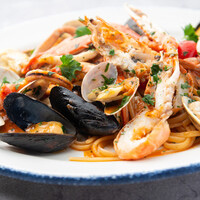 手長海老と魚介のリングイネペスカトーレ