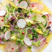 本日の鮮魚のカルパッチョ フレッシュレモンのソース