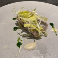 malca - 鳴門　尾崎水産より　太刀魚、炭火カルパッチョ、フェンネル