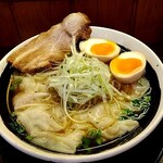 俺の中華たなか家 - 「醤油ワンタン麺」+Bonusチャーシュー+Bonus味玉着丼＼(^o^)／