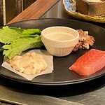 鉄板焼 銀明翠 - 金目鯛・鱈白子