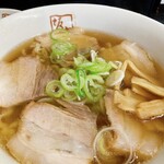 喜多方ラーメン 坂内 - 炙りセット、1,170円。週替ピリ辛ねぎ。