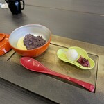 京料理 三門 - 粟黍団子の大納言ぜんざい。美味し。