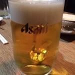 またぎや  - 生ビール（中ジョッキ） 530円。