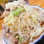 ラーメンビリー - 豚出汁ラーメン（中盛）＋野菜多めアブラニンニク