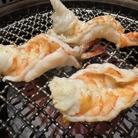 焼肉山水 虎ノ門ヒルズ店 - エビ！デカい！