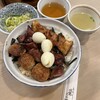 栄一 - ▪️焼き鳥丼¥1.300 
　※うずらの卵、つくね、もも、レバー、砂肝
　※普通か大盛りか聞かれますが¥100マシです
　※タレ多めが出来るのか不明
　※後会計　現金払いのみ