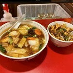 Chin Mabo Doufu Menhan Kan - 五目湯麺ミニ麻婆豆腐丼セット